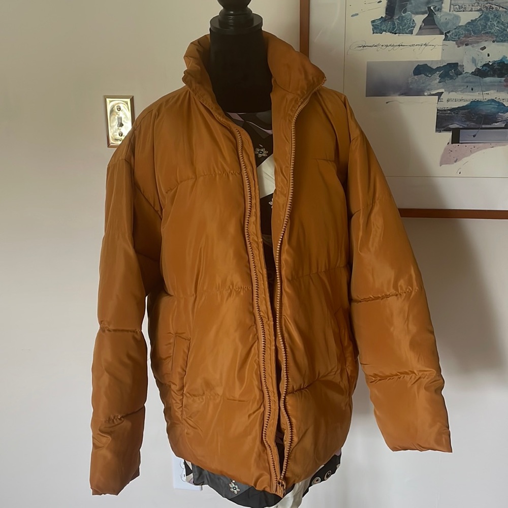 Cotton On Men’s Size S Yellow Gold Puffer Coat